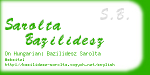 sarolta bazilidesz business card